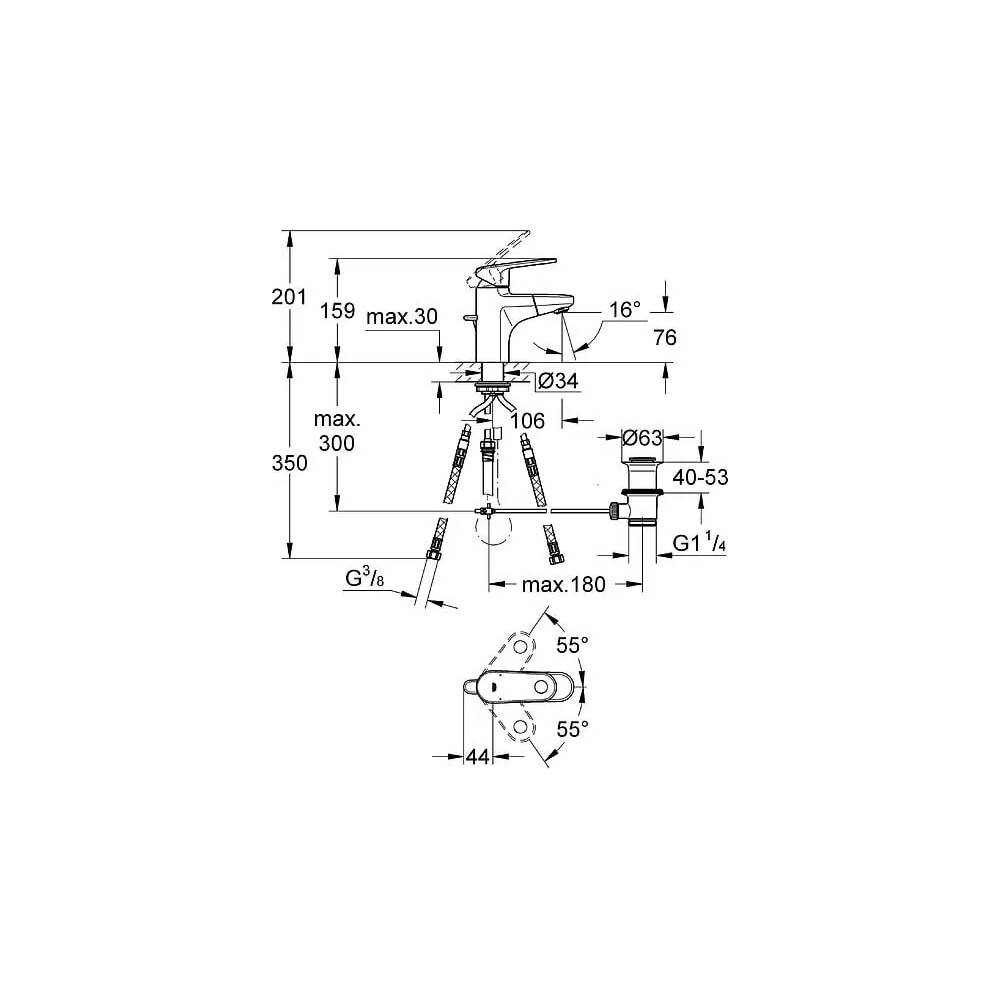 "Grohe" praustuvo maišytuvas "Europlus II" 33155002