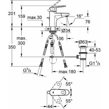 "Grohe" praustuvo maišytuvas "Europlus II" 33155002