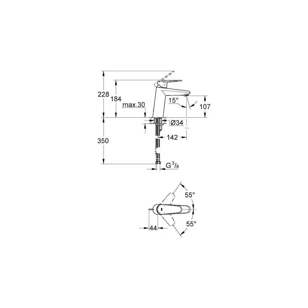 "Grohe Eurodisc Cosmopolitan" praustuvo maišytuvas 23449002