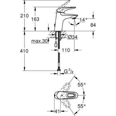 "Grohe Eurostyle" praustuvo maišytuvas 23566003