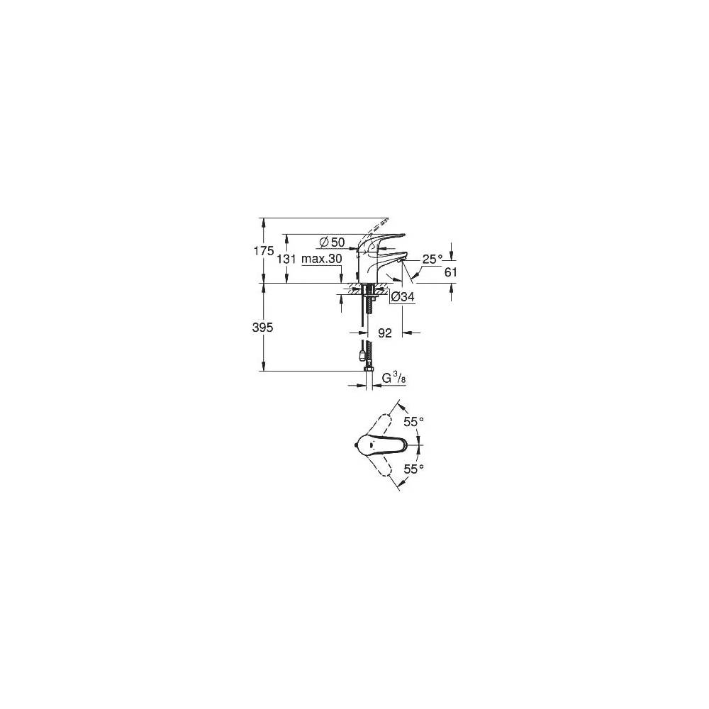 "Grohe Euroeco" praustuvo maišytuvas 32881000