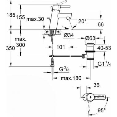 "Grohe Concetto" praustuvo maišytuvas 2338010E