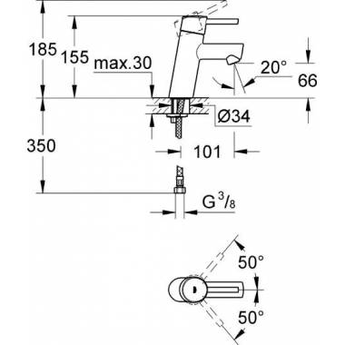 "Grohe Concetto" praustuvo maišytuvas 3224010E