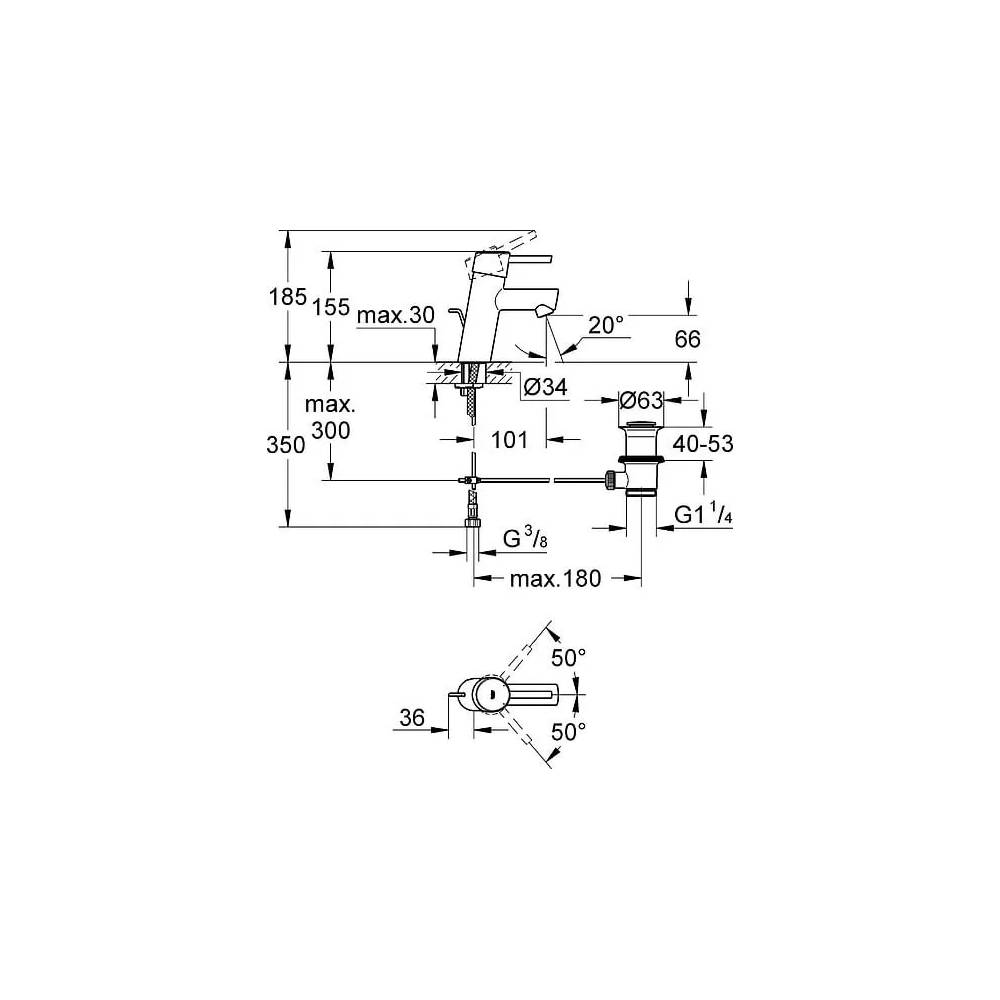 "Grohe Concetto" praustuvo maišytuvas 3220410E