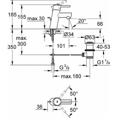 "Grohe Concetto" praustuvo maišytuvas 3220410E