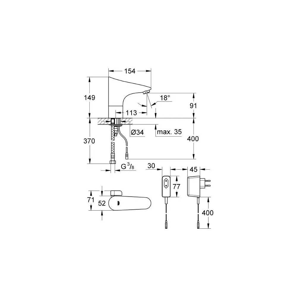 "Grohe" praustuvo maišytuvas "Europlus E" 36015001