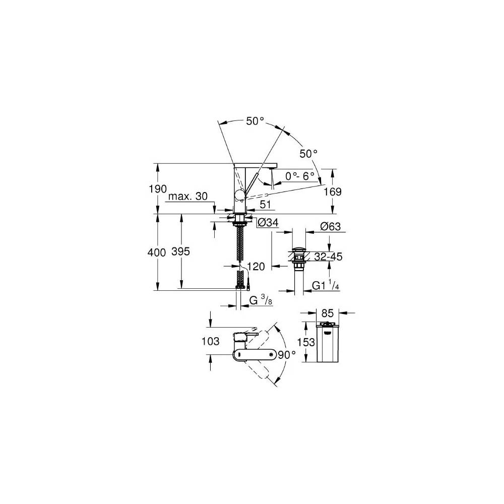 "Grohe" praustuvo maišytuvas Plus Digital 23958003