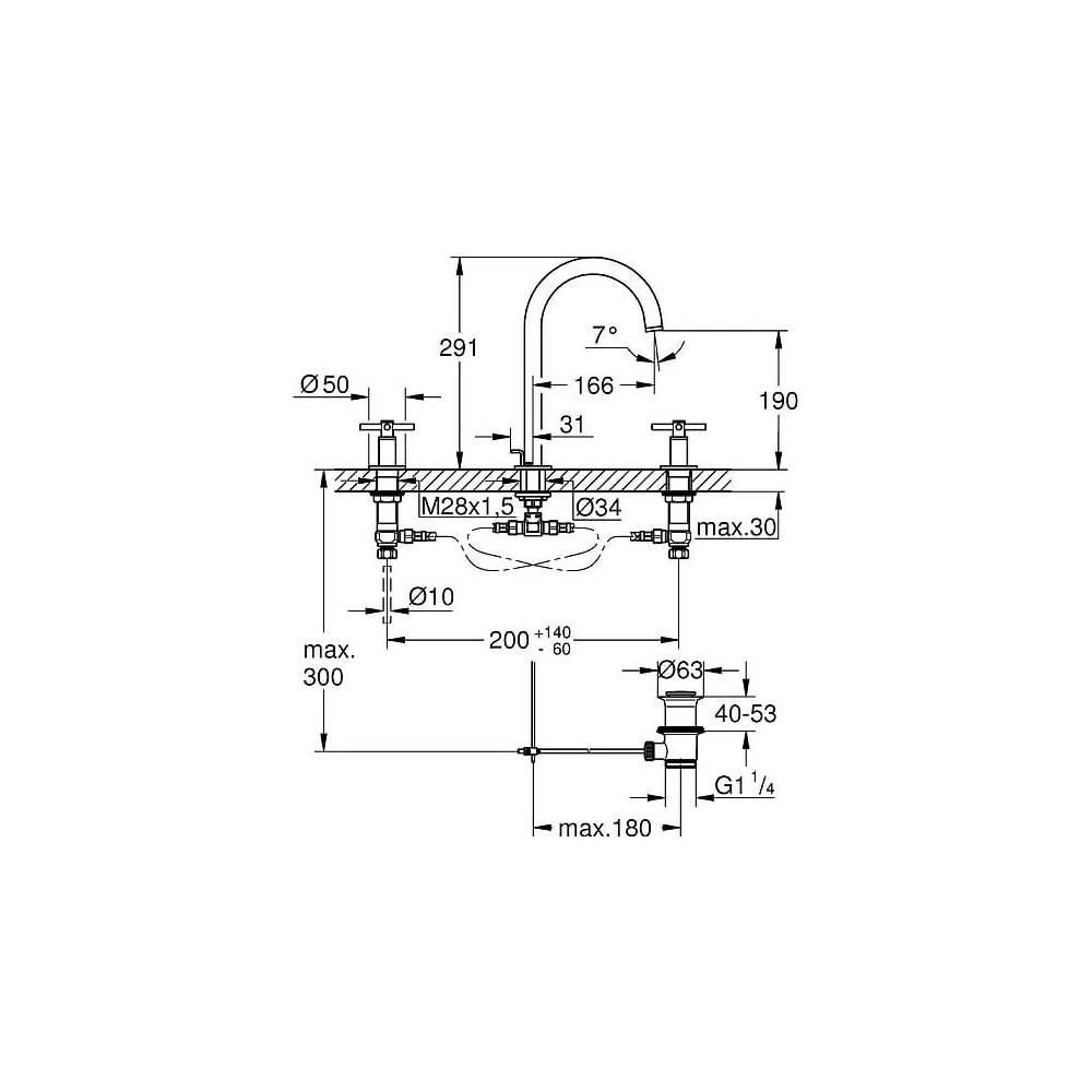 "Grohe Atrio New 20008DC3" praustuvo maišytuvas