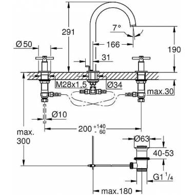 "Grohe Atrio New 20008DC3" praustuvo maišytuvas