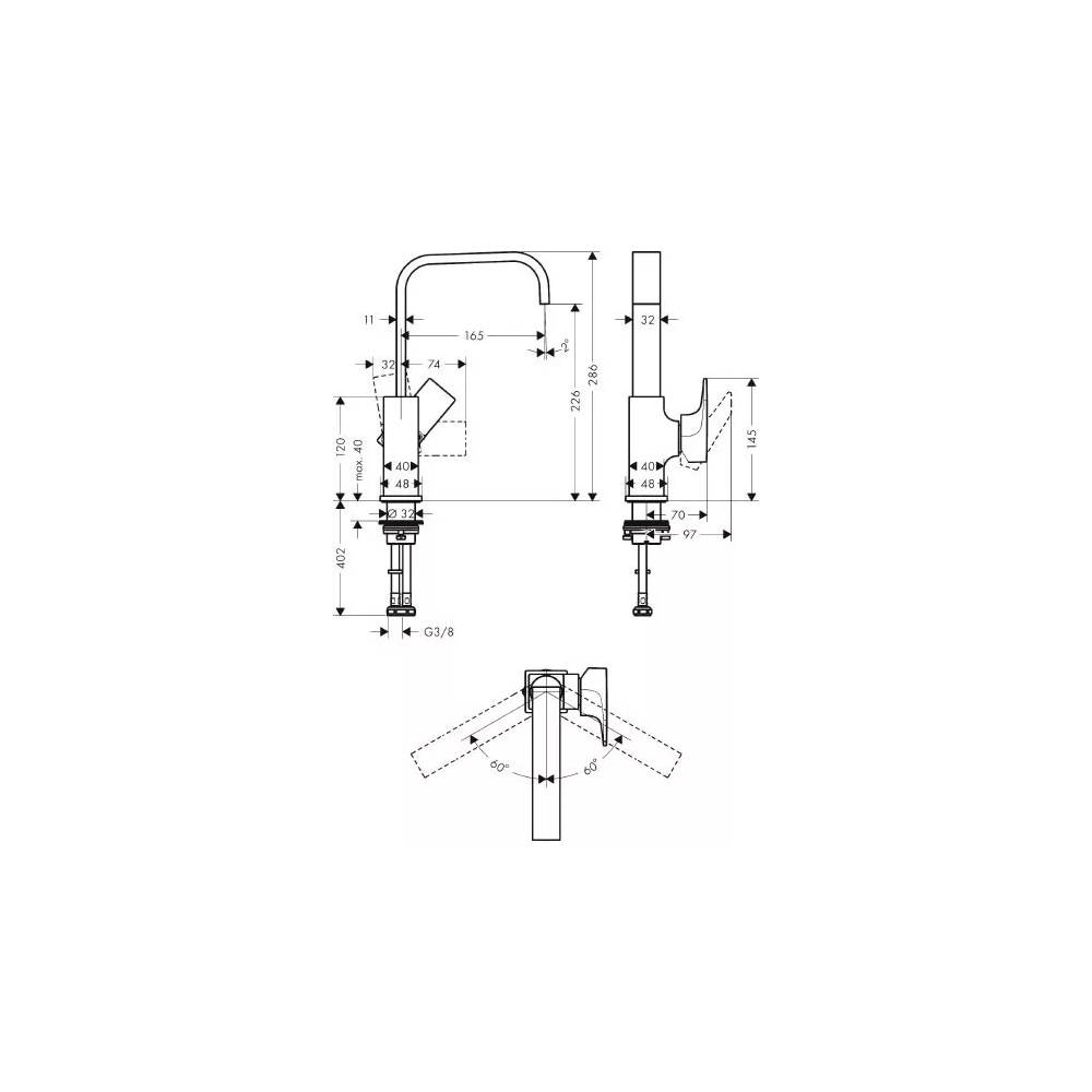 "Hansgrohe Metropol" praustuvo maišytuvas 32511340