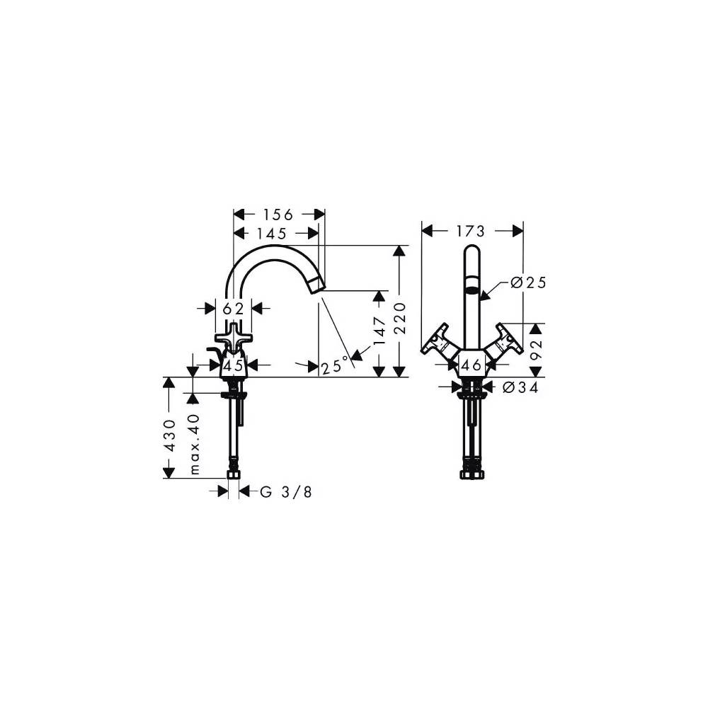 "Hansgrohe" praustuvo maišytuvas "Logis Classic" 71270000