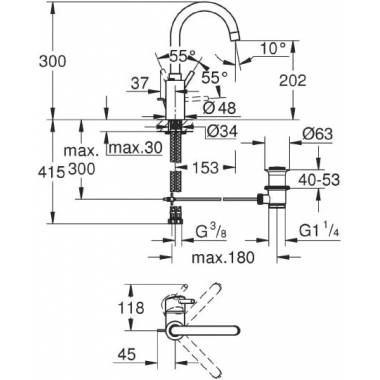 "Grohe Concetto" praustuvo maišytuvas 32629002