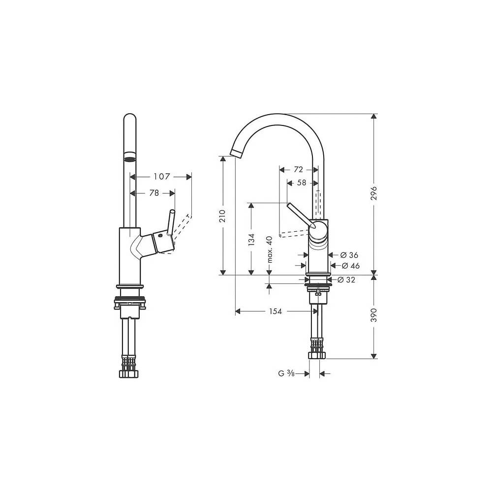 "Hansgrohe Talis" praustuvo maišytuvas 32084000