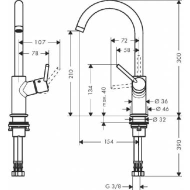 "Hansgrohe Talis" praustuvo maišytuvas 32082000