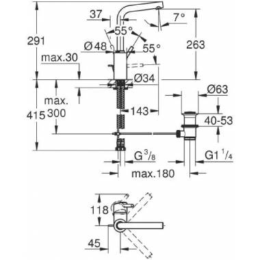 "Grohe Concetto" praustuvo maišytuvas 23739002