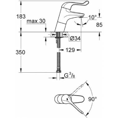 "Grohe" praustuvo maišytuvas "Euroeco Special Relaunch" 32790000