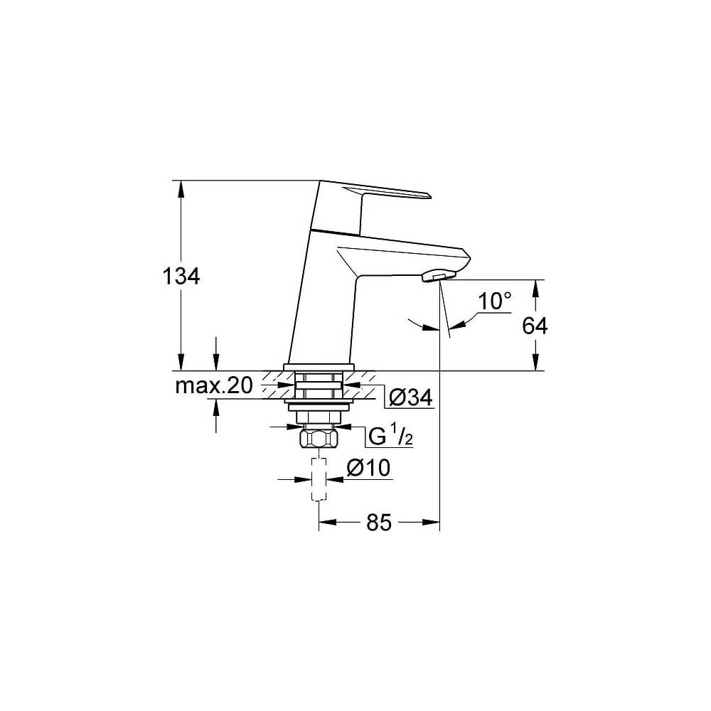 "Grohe Eurodisc Cosmopolitan" 23051002