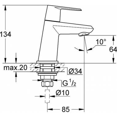 "Grohe Eurodisc Cosmopolitan" 23051002