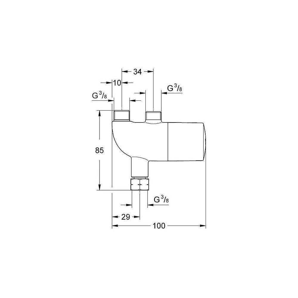 "Grohe" termostatinis maišytuvas praustuvui "Grohtherm Micro" 34487000