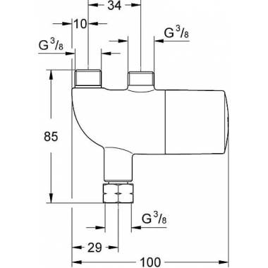 "Grohe" termostatinis maišytuvas praustuvui "Grohtherm Micro" 34487000