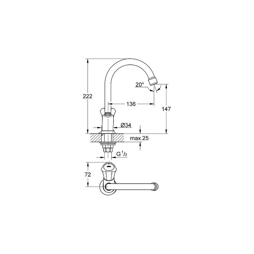 "Grohe" karūna "Costa L" 20393001