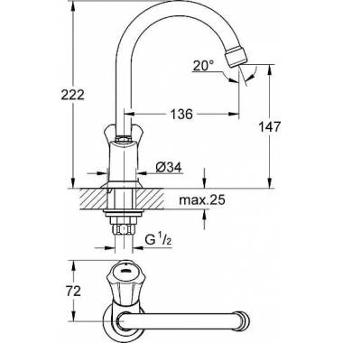 "Grohe" karūna "Costa L" 20393001