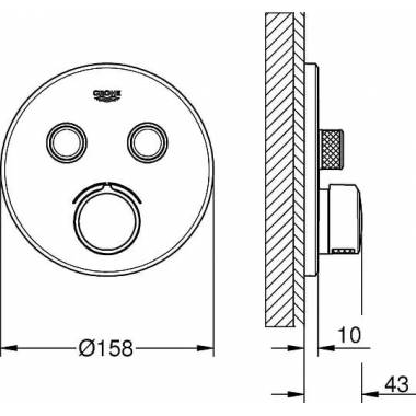 "Grohe" vonios ir dušo maišytuvas "Grohtherm SmartControl" 29145000