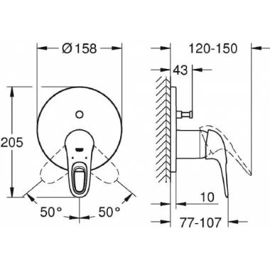 "Grohe" vonios ir dušo maišytuvas "Eurostyle" Nauja 24049003