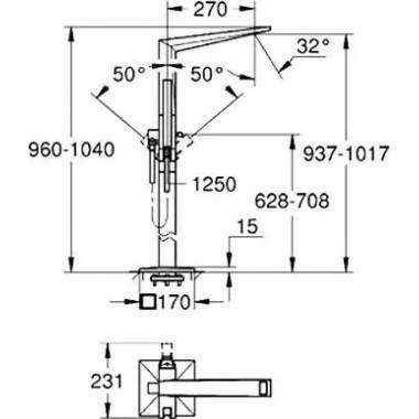 "Grohe Allure Brilliant" vonios ir dušo maišytuvas 23119000