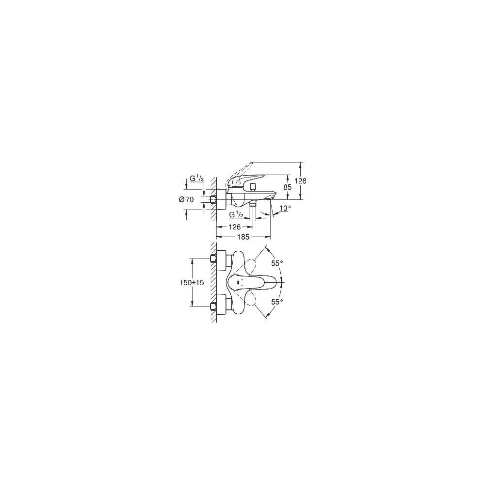 "Grohe Eurostyle" vonios ir dušo maišytuvas 23726003