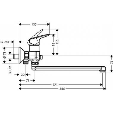 "Hansgrohe" universalus maišytuvas "Logis" 71402000