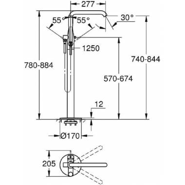 "Grohe Essence" Naujas vonios ir dušo maišytuvas 23491001