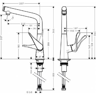 "Hansgrohe" virtuvės maišytuvas "Metris Select" 14883000