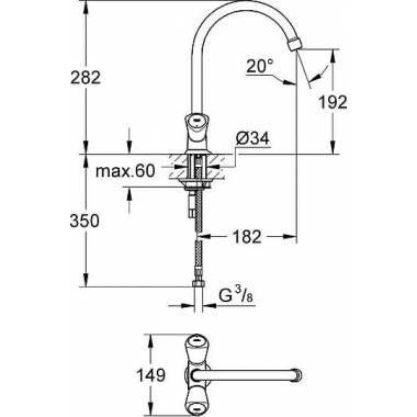 "Grohe" virtuvės maišytuvas Costa S 31819001