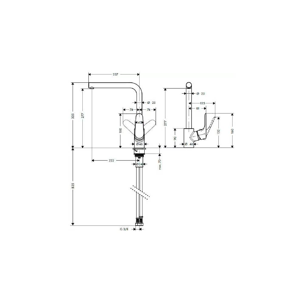 "Hansgrohe" virtuvės maišytuvas "Focus" 31817800