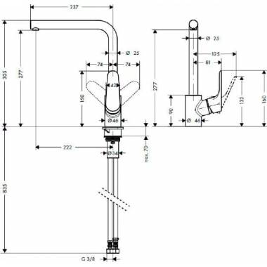 "Hansgrohe" virtuvės maišytuvas "Focus" 31817800