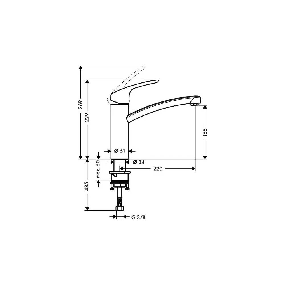 "Hansgrohe" virtuvės maišytuvas "Focus" 31806000