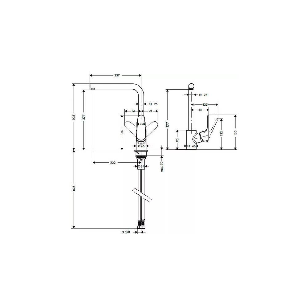 "Hansgrohe" virtuvės maišytuvas "Focus" 31817000