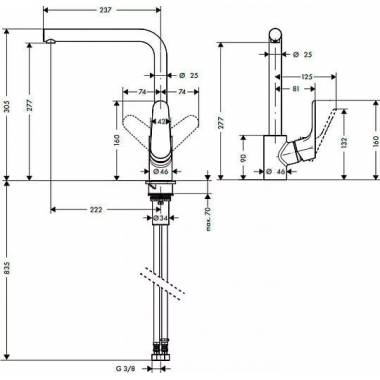 "Hansgrohe" virtuvės maišytuvas "Focus" 31817000