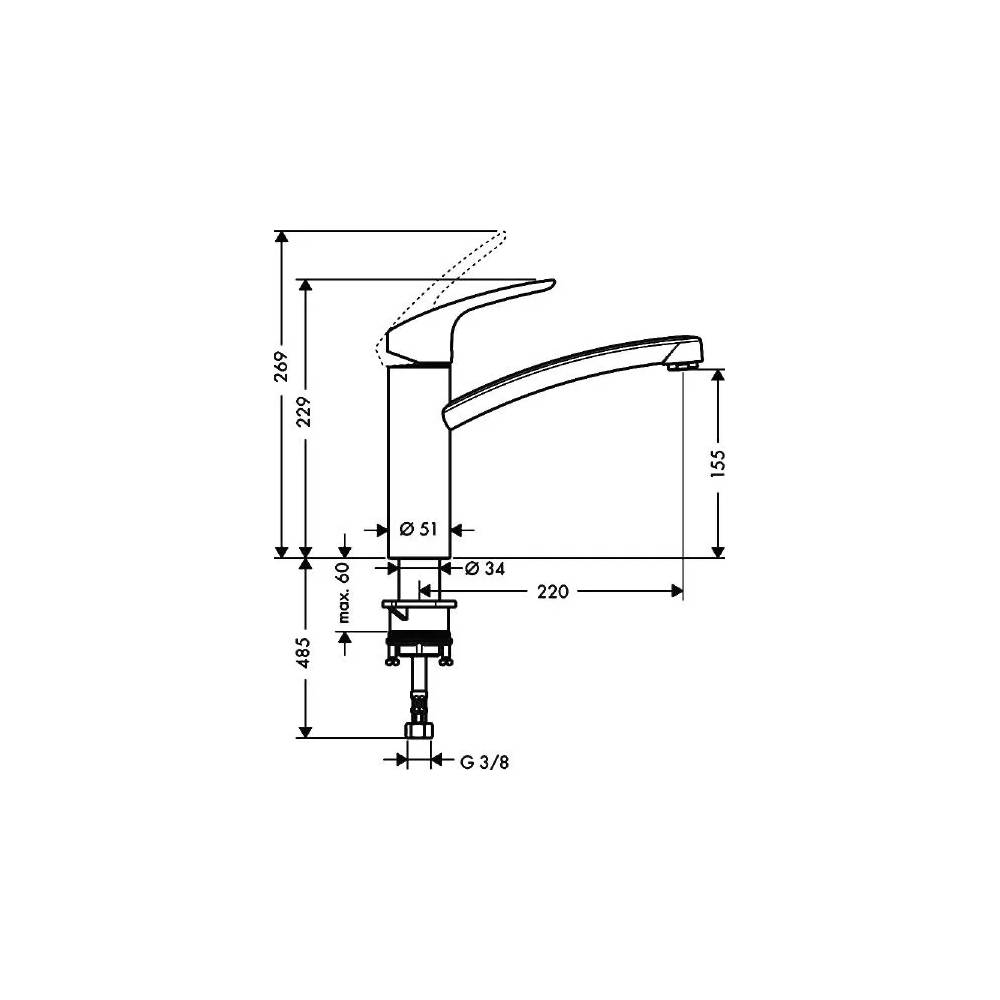 "Hansgrohe" virtuvės maišytuvas "Focus" 31806800