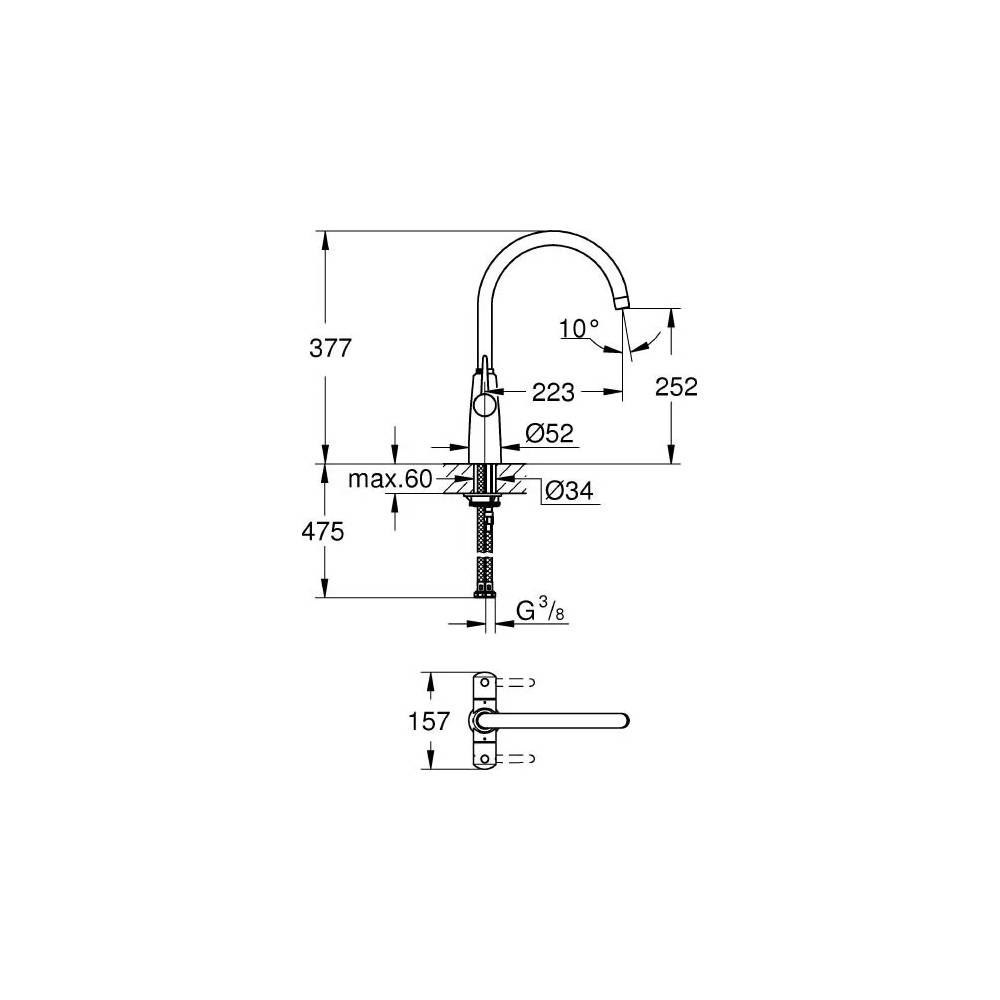 "Grohe" virtuvės maišytuvas "Ambi" 30189000