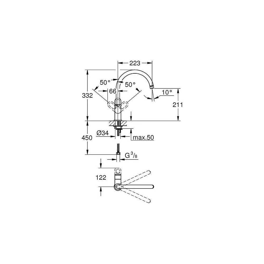 "Grohe" virtuvės maišytuvas "BauLoop" 31368000