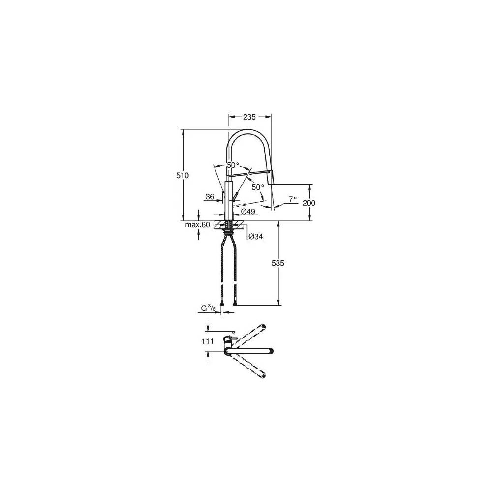 "Grohe" virtuvės maišytuvas "Concetto" Naujas 31491000