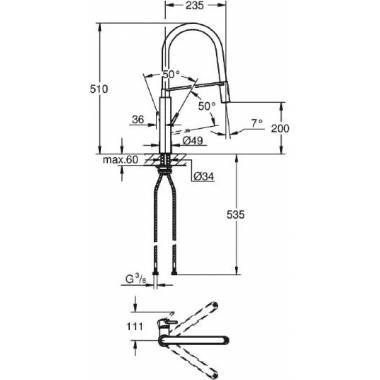 "Grohe" virtuvės maišytuvas "Concetto" Naujas 31491000