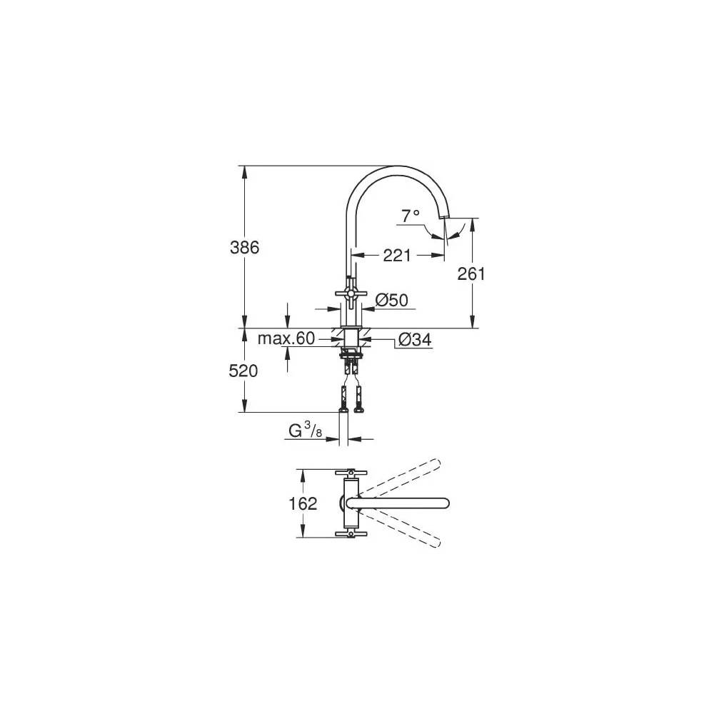 "Grohe" virtuvės maišytuvas "Atrio New" 30362DC0