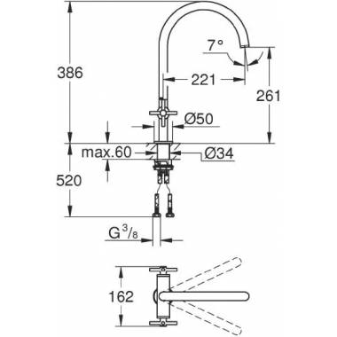 "Grohe" virtuvės maišytuvas "Atrio New" 30362DC0