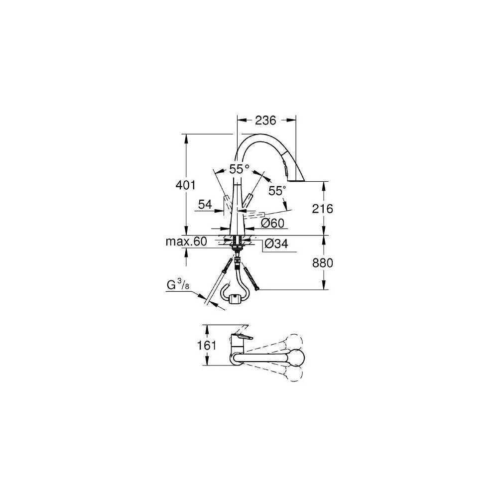 "Grohe" virtuvės maišytuvas "Zedra" 32294DC2