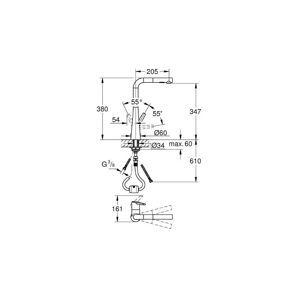 "Grohe" virtuvės maišytuvas "Zedra" 32553002