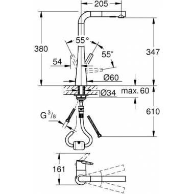 "Grohe" virtuvės maišytuvas "Zedra" 32553002