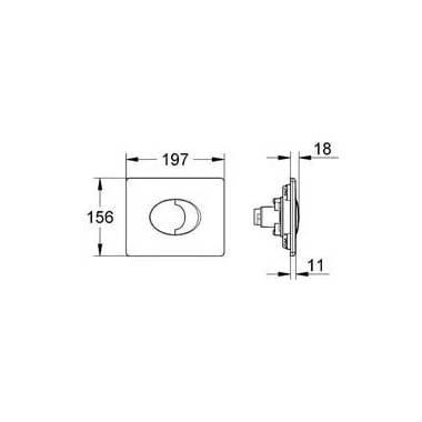 "Grohe Skate Air" tualeto nuleidimo rankenėlė 38506P00